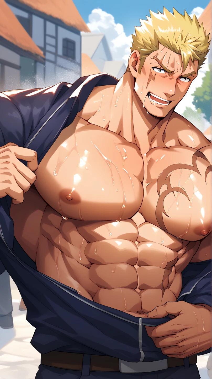 (Perfect body),Best Quality,(8K Portrait),(Official art)、((NSFW))、((adult woman))、(((((SEX)))))、((((A muscular middle-aged man is grabbing her breasts))))、5 boys、is crying、embarrassed from、(1girl in),(((:o)))、(blush),(Sweat),(((huge-breasted)))、(thick thighs)、(big butts)、((Brown hair))、((Long hair))、poneyTail、(whitepanty)、(ninjartist)、 (Brown eyes)、((Hands behind the head))、Armpits、((spreading legs))、Cowboy Shot、Japan River