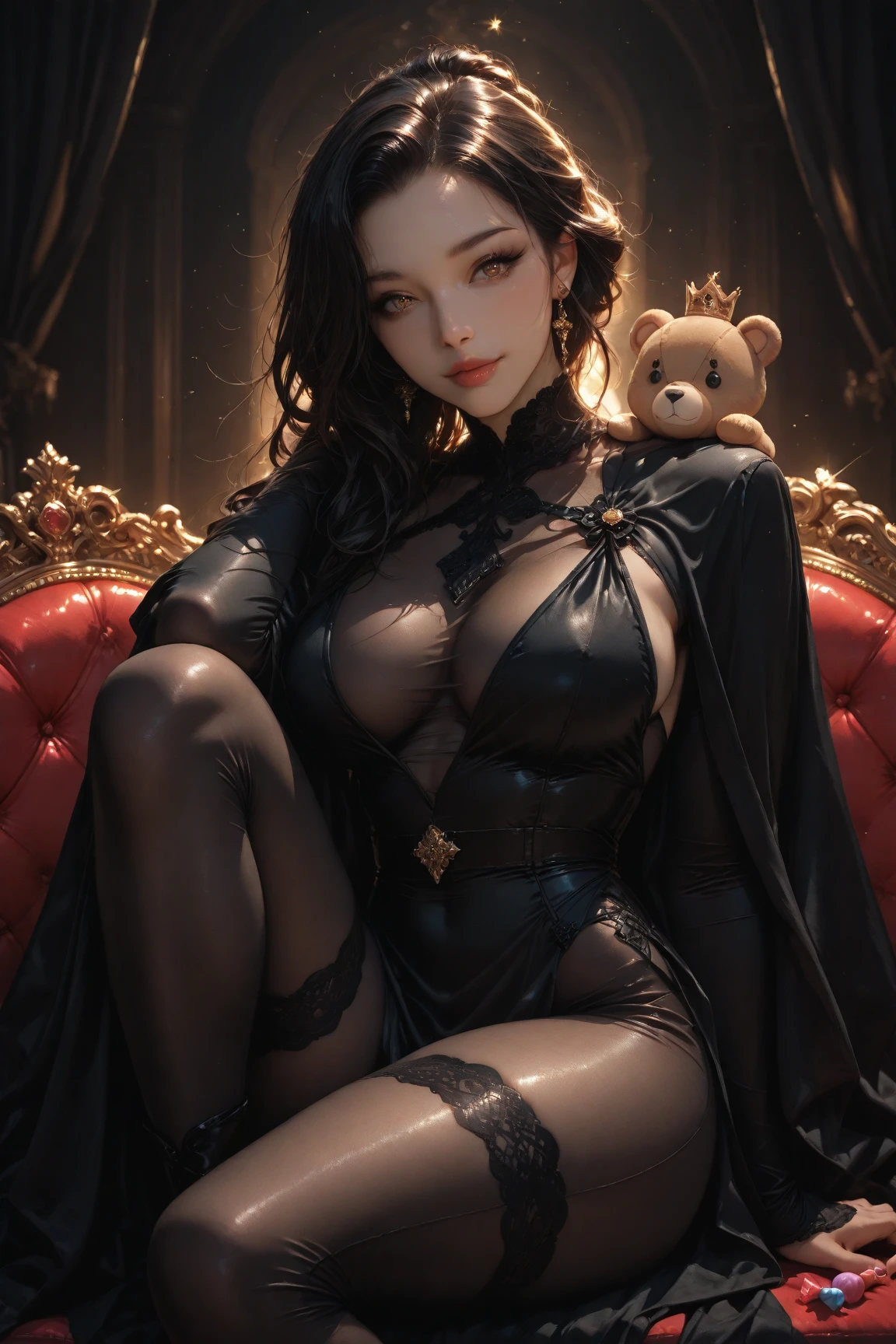 A girl caught in a spider nests