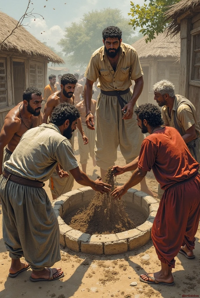 Create indian men eating poo