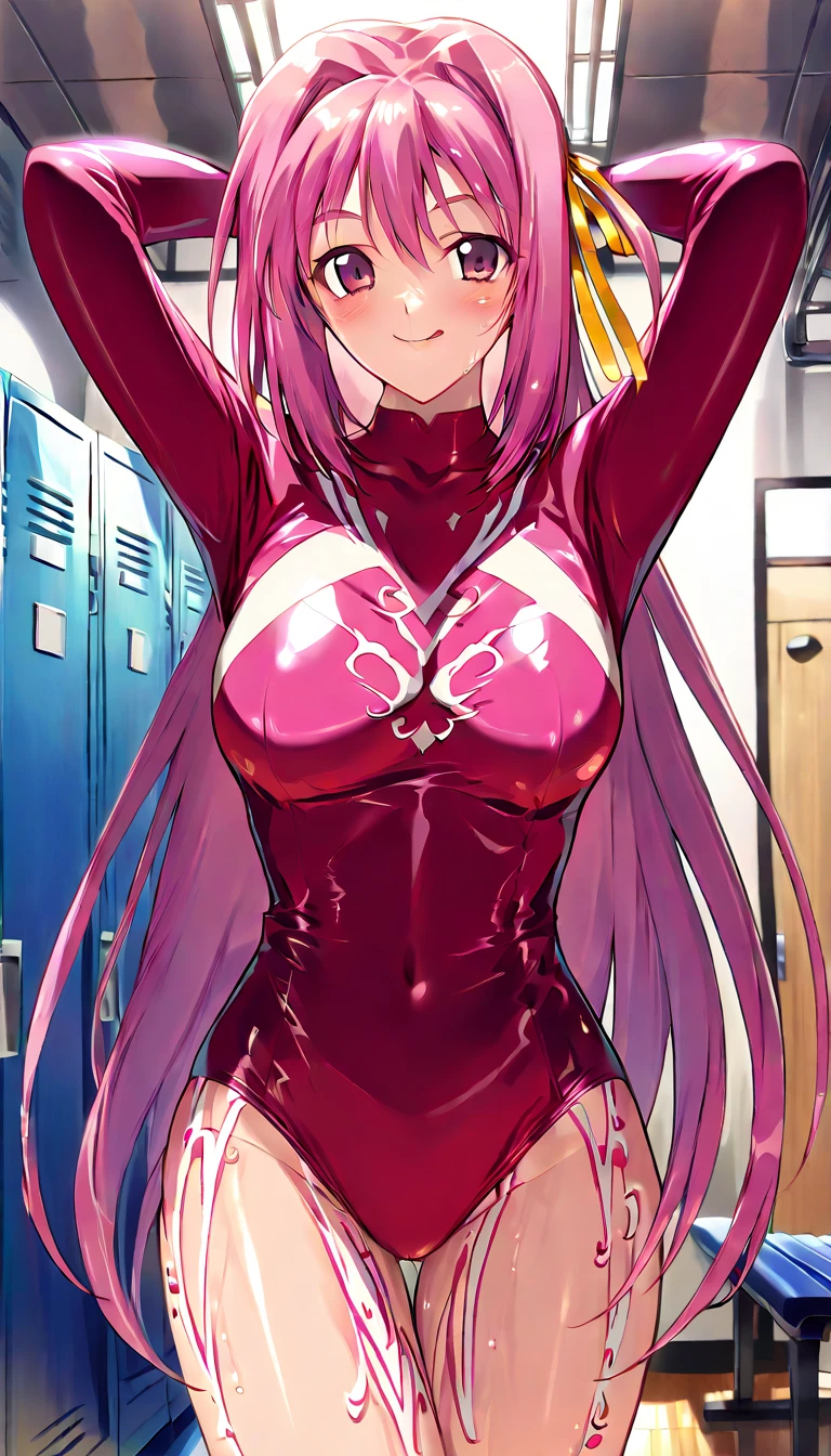 NSFW, (girl),（（optimal quality））， （（Masterpiece））， （A detailed： 1.4），face red，perspire，showing niples, The ultimate masterpiece,(fidelity:1.2),(sexy),(Huge chest), Open crotch, Open legs, (Smooth: 1.1), (Cutes: 0.9), (shiny: 1.1),, red lips, cute girl,  anime, cute pose, super small transparent lace lingerie,g string mini thong, (big breast), big ass, detailed lines, 8k image, no blur, perfect realistic nipples, sexy closed smile, erotic, zero two from darling in the franxx anime, detailed  realistic vagina, michievous smile, hottest girl in the world, dominant gestures, super small short dress, in a classroom, tights, blue eyes