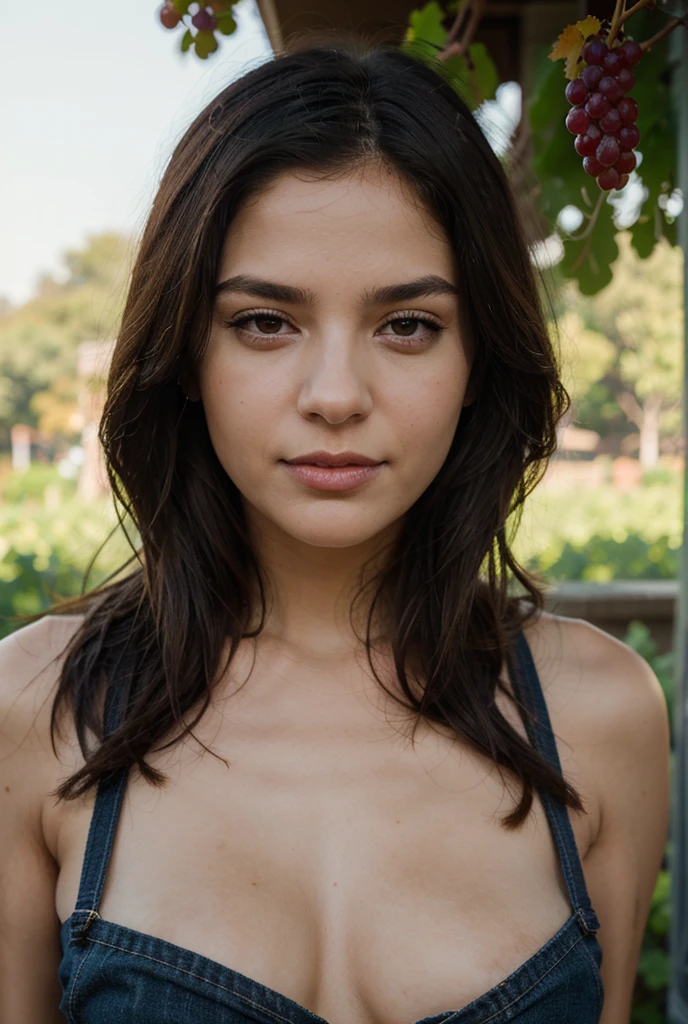 Film portrait photography, 2 girls, Bare shoulders,Lipstick，（flat chest：1.4）， Wear a necklace，Cute expression,Exquisite makeup, serene, calm, (Realistic and detailed eyes, Natural skin texture, Realistic facial details), Big breasts：1.6，Big Breasts，Soft dramatic lighting, Depth of Field, Bokeh, Vibrant details, Detailed and detailed, Surreal, 35mm film, hazy, naked