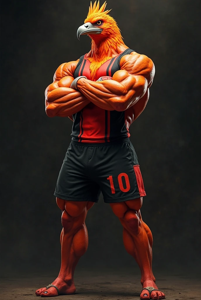 strong man shouting because he overcame a challenge, making a positive gesture with his hands