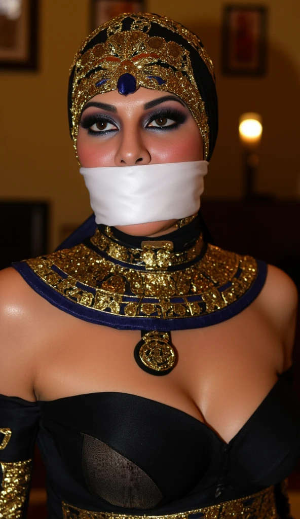 Queen Cleopatra, big breasts, gold, beautiful