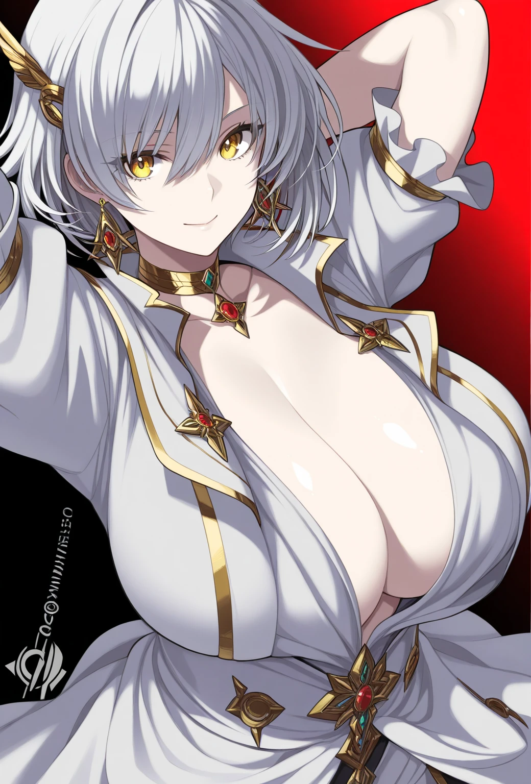 Arataki Itto from genshin impact, A handsome man with a big chest!!! Big chest!!! Big pectorals!!! Round chest!!! Big nipples!!! Large chest!!! attractive male, sexy masculine, handsome male, oppai, oppai proportions, cinematic lighting, high contrast, vivid colors, 8k, masterpiece
