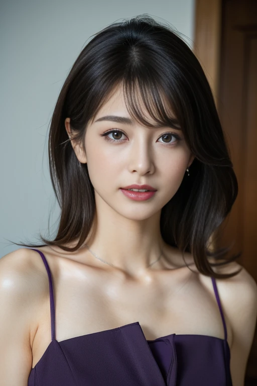 (masterpiece:1.3), High resolution, Super detailed, Highly detailed CG Unity 8k wallpaper, Realistic, photo-Realistic, RAW Photos, Beautifully detailed face, Pale skin, Realistic glistening skin, Detailed cloth texture, Detailed hair texture, Perfect body, Beautiful Face, Accurate, Anatomically correct, Highly detailed face and skin texture, Natural neck length, (Beautiful Hands), (Fair skin:1.1), (Good teeth alignment:1.1), (Sweaty skin:1.2), 
break, 
Detailed eyes, Symmetrical eyes, Light brown eyes, double eyelid, Thin eyebrows, (Glossy Lips:1.4), ((A face waiting for a kiss:1.2)), (blush:1.1), (Sparkly little hair accessories:1.1), (Beautiful smile:1.1), (Holding a microphone:1.3),
break, 
(A classy and cute idol:1.3), (nude, Browsing Caution, Nipples:1.4), 
break, 
Medium large breasts, Slim figure, Toned Abs, 
((Half Up, Black Hair, bangs:1.2)),  (Cowboy Shot:1.2), (View your viewers), Cowboy Shot, From above, 
break, 
 (Singing on stage:1.3),