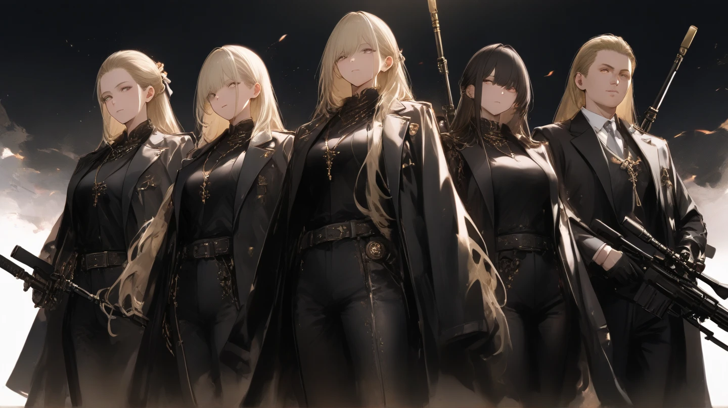 Could you create a female character?, white hair, thin and blindfolded