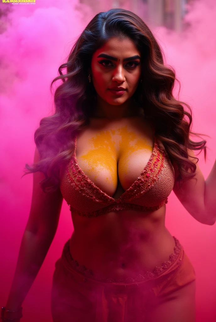 realistic, photorealistic, photo-realistic:1.37, best quality, 4k, 8k, highres, masterpiece:1.2, ultra-detailed, fat goddess, thin lingerie, shiny oily skin, oily wet skin texture, glistening skin, extremely detailed eyes and face, beautiful detailed eyes, long eyelashes, beautiful detailed lips, detailed big breasts, big tummy, detailed navel, detailed armpits, beautiful detailed thighs, flawless skin ,glowing skin, hands raised to show armpits, heavenly landscape, high quality portrait, dramatic lighting, cinematic lighting, dramatic contrast, moody lighting, dramatic shadows, dramatic highlights, extreme detail description