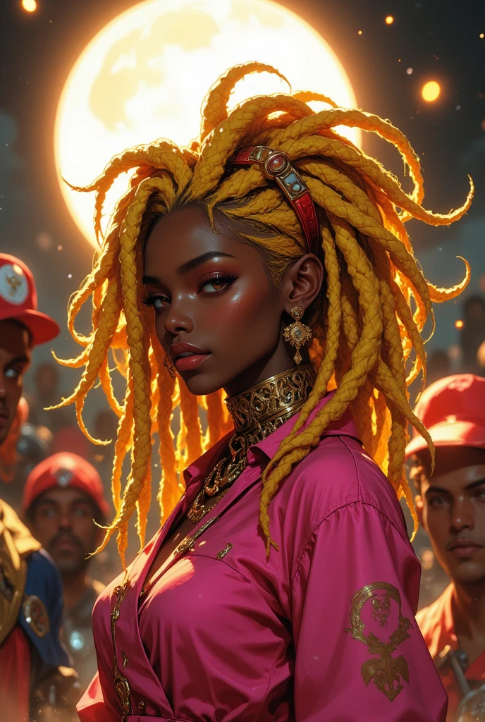 (Masterpiece,Masterpiece)Brilliantly, Blonde woman shows off her dreadlocks in bright shades of Jamaican color. Each fear is a yellow fusion, slave,Woman in Chains,Jamaican national costume,Tattered clothes, Big Breasts,A plump lower body,On all fours,Capture culture and style in an exceptional way. The image is、By portraying the boldness and authenticity of the hairstyle、Emphasis is placed on professionalism.