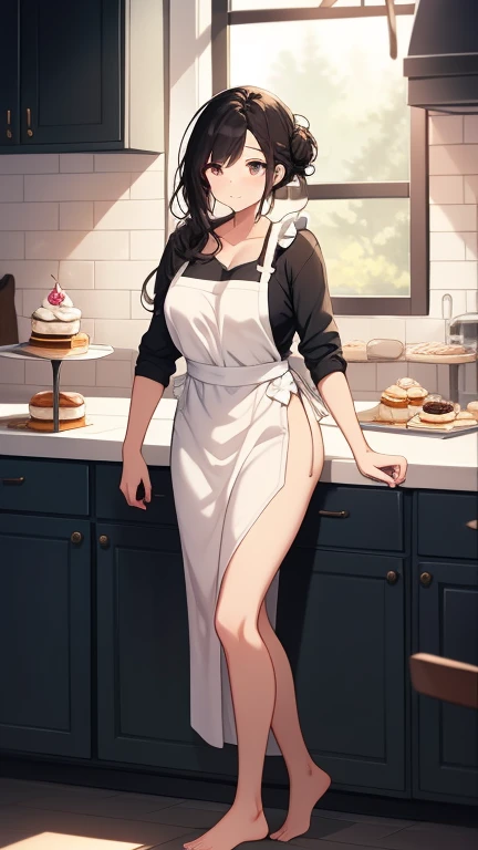 masterpiece, yor, 1girl, Bust A Cup, Amazing Cleavage:1.3, thin waist, big ass, Raised sexy, big breast: 1.2 posed cleavage:1.2、solo, looking at viewer, open mouth, have a cute grass of cute beergrass,black hair, dark green eyes, dress, bare shoulders, jewelry, collarbone, sidelocks, hairband, earrings, indoors, off shoulder, :o, sweater, arms behind back, plant, short hair with long locks, gild hairband, off-shoulder dress, sweater dress, off-shoulder sweater, red sweater, dark gord hair, big side hair, very long side hair,is rendered in (masterpiece: 1.2, best quality), with (ultra high resolution) and an exquisite (depth of field). This masterpiece is not only visually stunning but also tells,A scene of cooking in the kitchen
