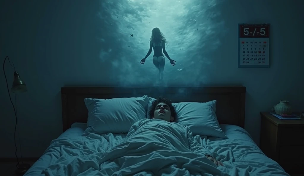 there is a woman floating in a room with a window, under water visual distortion, still from a music video, thalassophobia, inspired by Elsa Bleda, suspended underwater, virtual metaverse room, floating under water, astral projection, surreal photo, underwater perspective, photo taken in 2 0 2 0, highly detailed surreal vfx, in a underwater horror scene