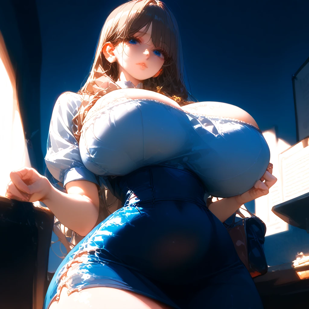 huge breasts,