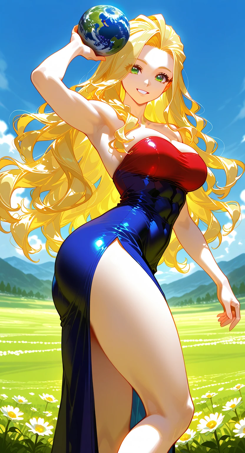(best quality). (Ultra Detalhado). (1girl), Olhando para o Viewer. (Antecedentes detalhados). belos olhos detalhados. rosto delicado e bonito. (high saturation), seios grandes, droopy breasts, (((sexy cheerleader outfit))), (((sexy legs))), (((sexy breasts)))
