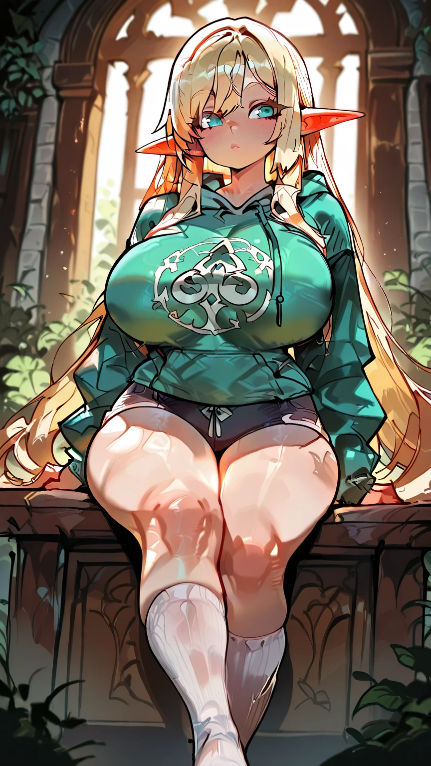 furry, deer girl, [body fur], (deer antlers), (deer spots), (1girl, solo),milfication, milf, 40 year old woman, make up, smiling , parted lips, highly-detailed, gorgeous perfect face, (enormous huge breasts),cleavage, sagging breasts, (skindentation), (((huge thighs))), huge ass, wide hips, average waist, (chubby), tall, [Luscious red lips], (Voluminous blonde hair), very long hair, (drill hair), drill sidelocks, hair flower, green eyes, slingshot swimsuit, navel, floral necklace, flower tiara, flower bracelets, (sweating), (wet), sexy, blushing, Voluptuous, Curvy, head tilt, outdoors, magical forest, trees, bushes, flowers, ((hand in own hair)), furrys,mature female, realistic lighting