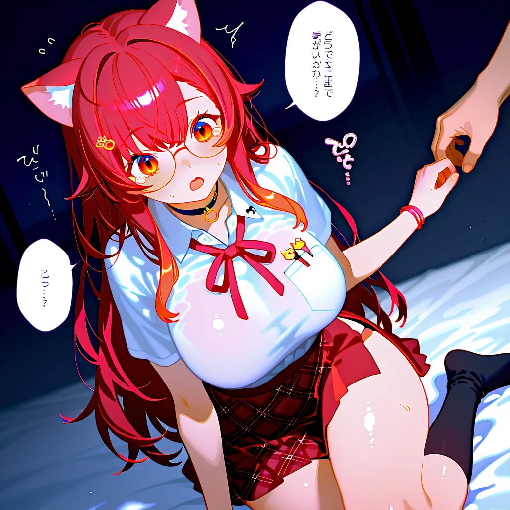 girl, (15 years old), (orange hair), (long hair), (wavy hair), (blue eyes), (skinny), ((large breasts)), completely nude, (((nsfw))), 1boy, (((vaginal, sex))), ((rape)), ((vaginal penis)), (imminent vaginal), hetero, nipples, blush, on back, lying, missionary, ((rape face)), ((trembling)), ((gangbang,5boys)), (((masterpiece, best quality)))