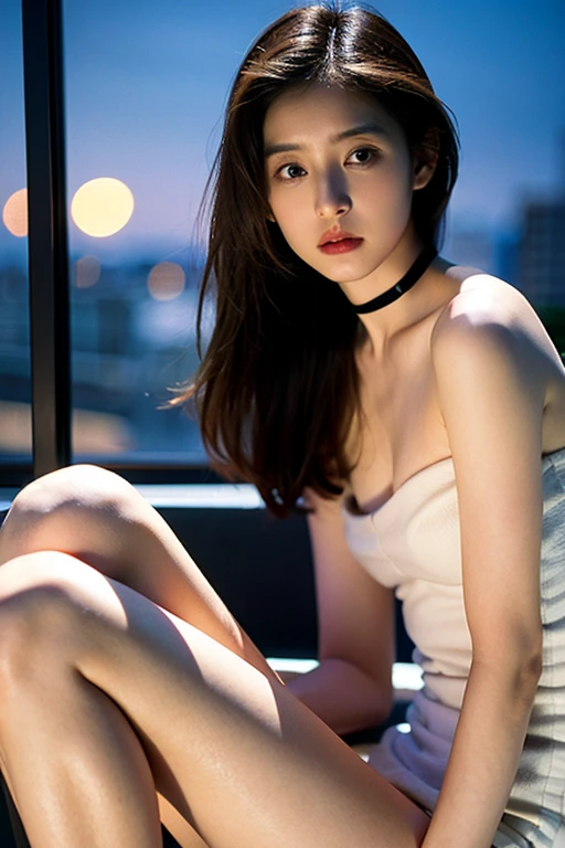 Dark brown hair、Light brown eyes、Japanese actress、 Lady、I40歳くらいです..、(Intricate details:1.2)、(Which is the top???:1.4)、 (Ultra-high resolution:1.2)、Ultra-high resolution、(Finely tuned)、(Detailed facial features)、Hmph、8K resolution、D cup size breasts、Long Hair、Blocks out sunlight and shade、Bathroom of resort hotel、Decorate your ears with deep pink flowers、white wall、white floor、Full body photo、Head to toe shot、Beautiful feet、white One piece with wide open backs、Blackpink Jenny I、Take this photo、Beautiful feet、she, Fashion Hub, Extremely detailed, Very detailed, Realistic, Hourglass Shaped Body, Obscene pose、Please lift your chin a little、Open your mouth a little、Poses that make you feel weak、Are crying、Deep sorrow、
