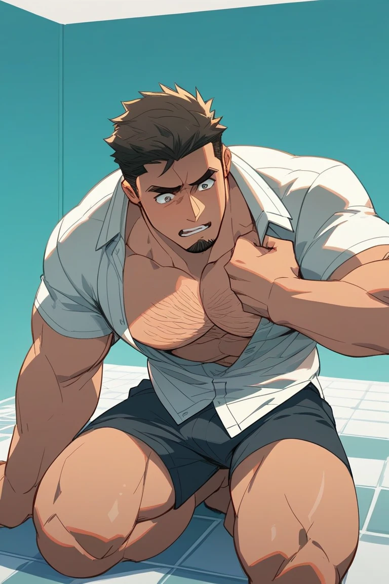 Hombre musculoso desnudo