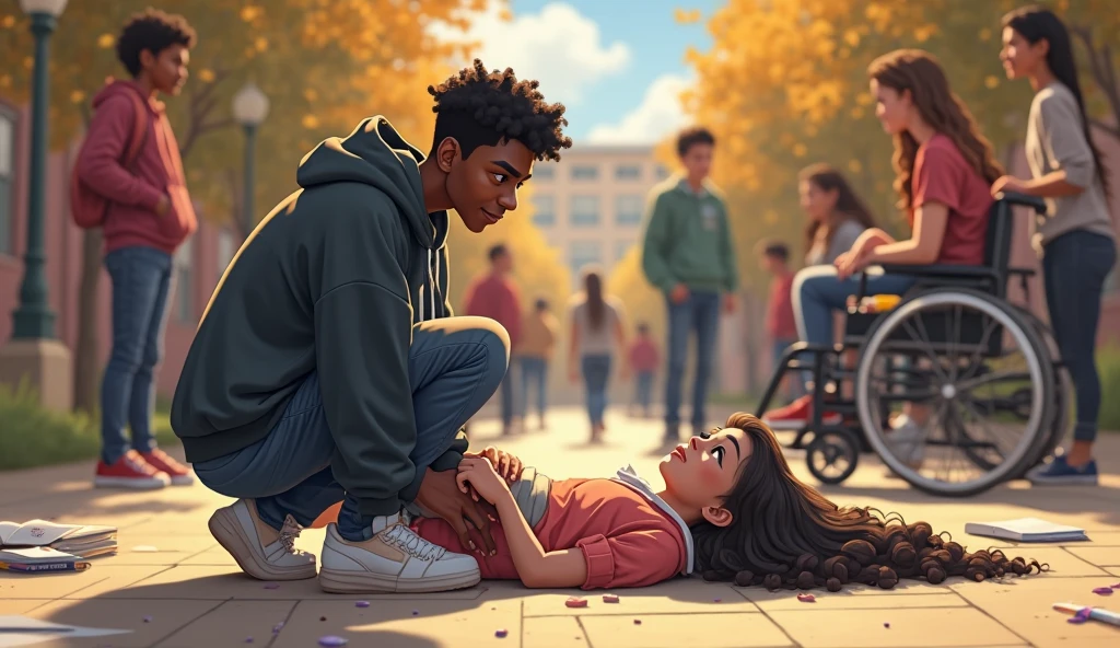 Many children standing around a teddy bear on the playground, Kadir Nelson, inspired Kadir Nelson, by Glenn Angus, author:Maurice Kesterman, Toy商业照片, Amazing CGI, Award-winning CGI, children's Toy, Heartwarming, Toy, Realistic scene, Awards, author:Ron English, beautiful realistic photo, “Photo-realistic”