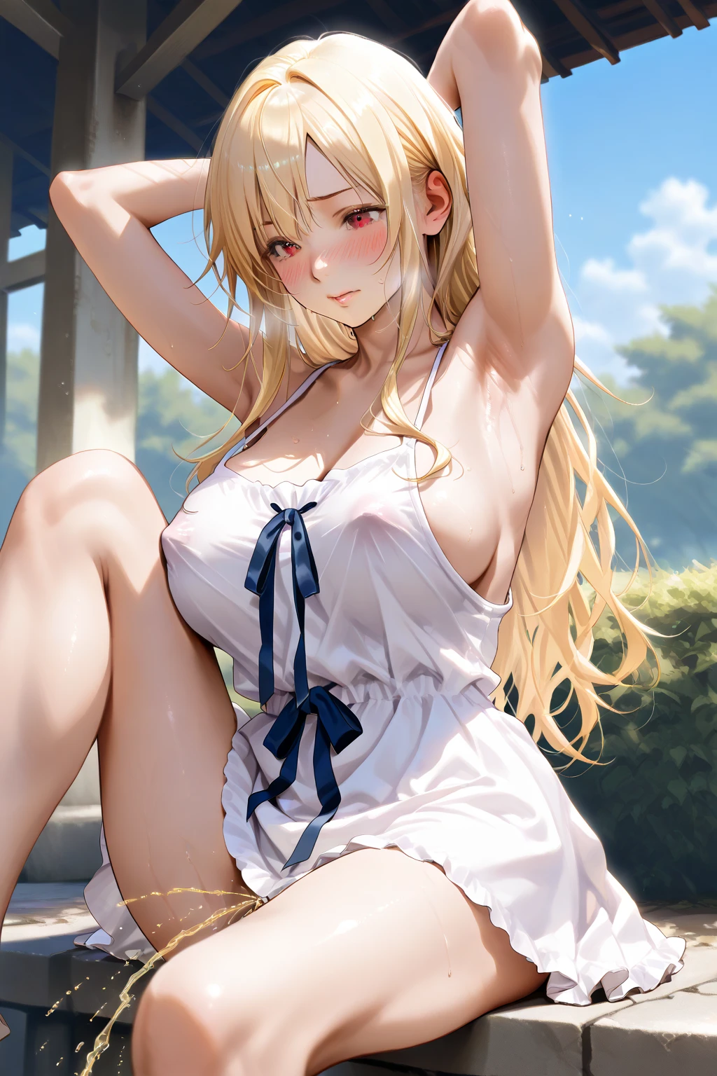 photo realistic, (masterpiece,best quality:1.4),(8k,raw photo,photo realistic:1.2), detailed skin, detailed face,1girl,Japanese idol,cute face, little girl, Not Safe for Work, (raw photo, photo realistic: 1.2),
ALL Nudity, nudi, (((NO panties))),nipples, pussy, anal, (((No cloth))) ^_^, happy, smile ,medium bob, (((sitting spread legs))), blonde hair, ((wavy hair)), long hair, little girl, child, 12 yo, lace hairband, Flat chest, beautiful legs, beautiful hands,
yumekawa,yumekawaii,pastel color,(wonderland garden:1.3),rainbow waterfall,dripping ink,imagination,(Castle:1.4)
