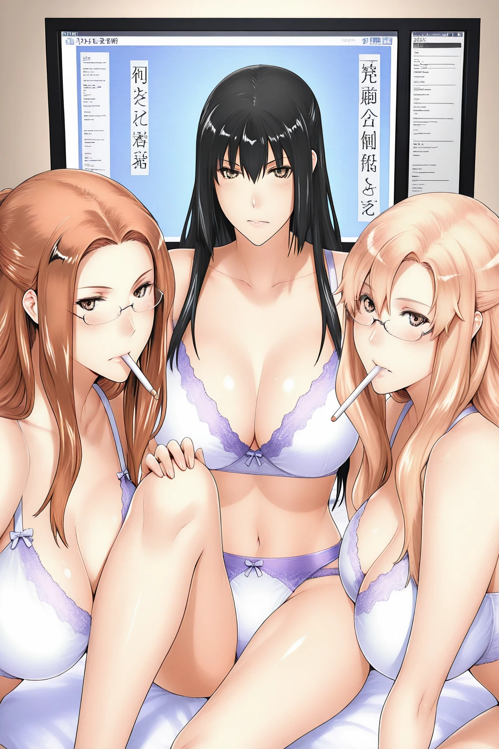 Beauty Japanese Women,Model body type,8-headed beauty,Nude,Wearing a kimono,Give someone a Japanese umbrella,Black hair,Long Hair,Pointed nipples,Large Breasts,The genitals are visible,Have pubic hair,Thick pubic area,My genitals are wet,Beautiful adult woman,Spread your legs,Rubbing one's groin against a Japanese sword,Embarrassed expression,I'm feeling ecstasy,