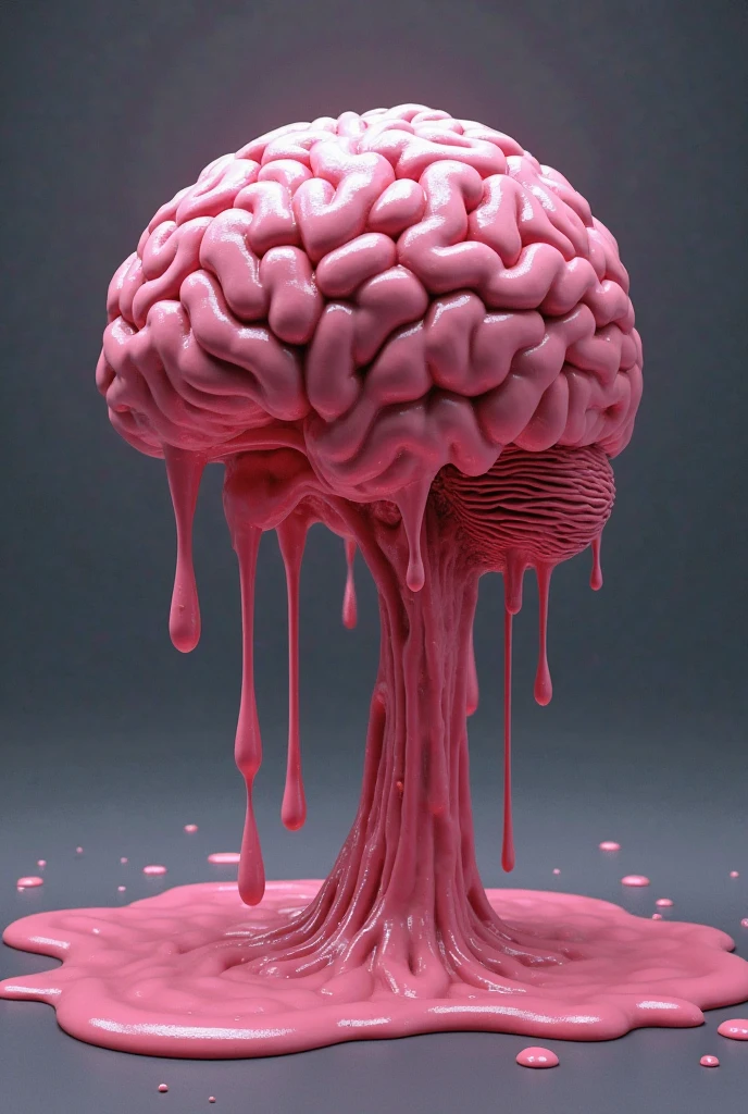 A bleeding brain with a big question mark in the middle of its thoughts