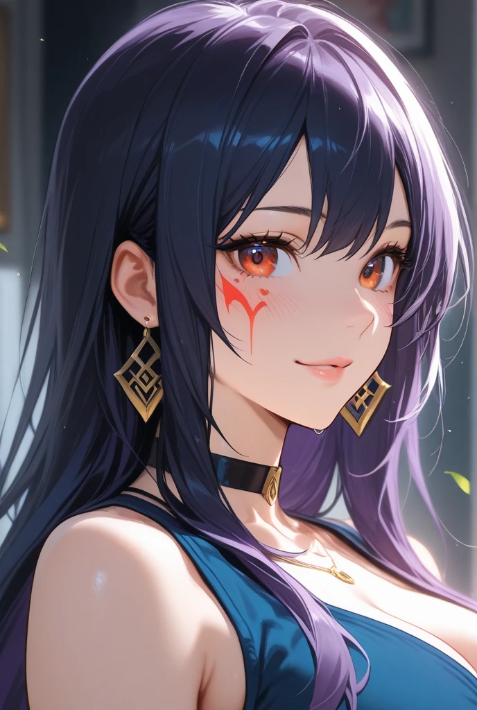 ((best quality)), ((masterpiece)), (detailed), perfect face, beautiful girl, black hair, indian, many accesories, using native indian dress, native American, many tatoo in her body, background forest