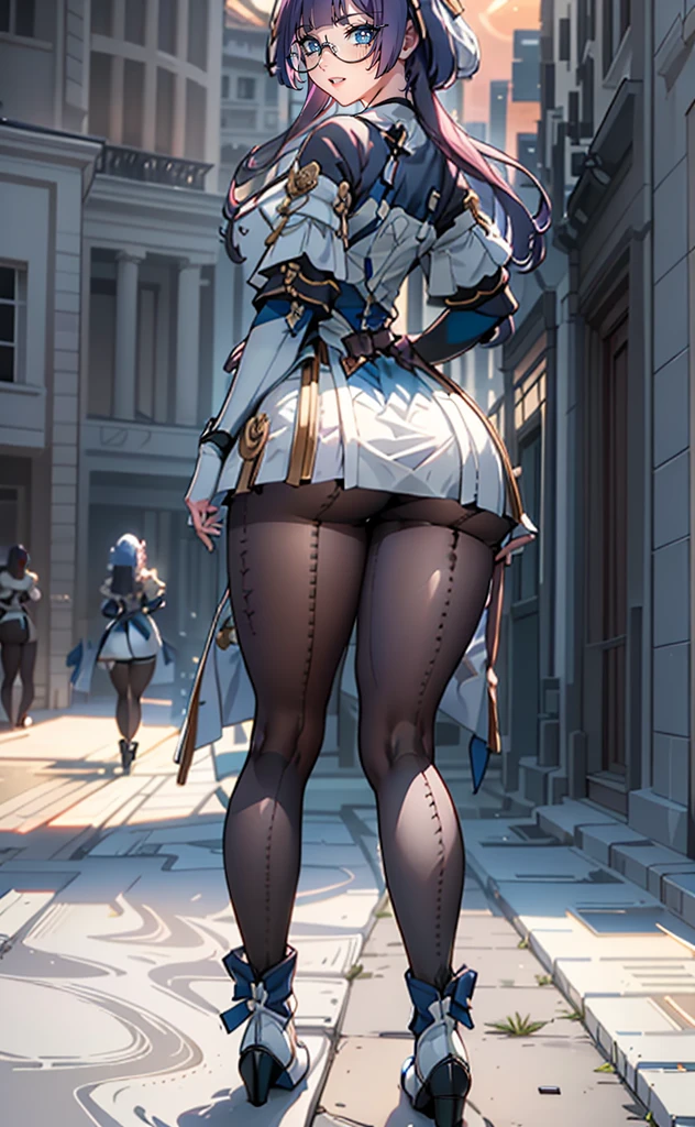 alishadef,side ponytail, drill hair, smile,
BREAK (white dress, long sleeves:1.2),
BREAK ((sexy )) (multiple views:1.5),from behind,from_front,(blue background:1.3),(full body:1.4),arms at sides, BREAK (((white background))),
BREAK (masterpiece:1.2), best quality, high resolution, unity 8k wallpaper, (illustration:0.8), (beautiful detailed eyes:1.6), extremely detailed face, perfect lighting, extremely detailed CG, (perfect hands, perfect anatomy),perfect face,