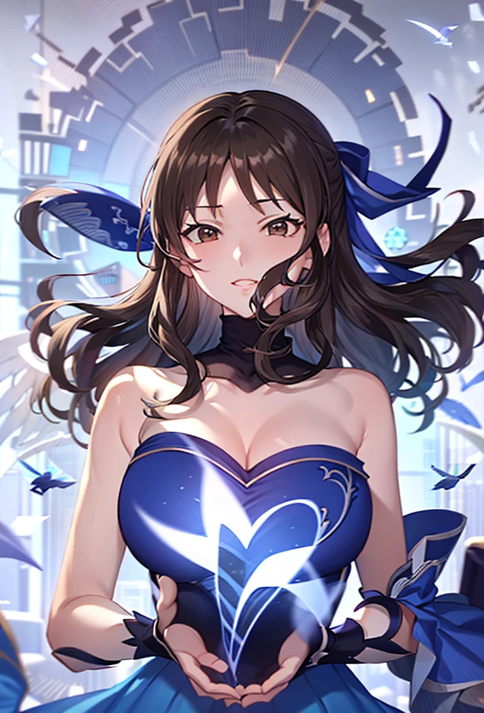 (((((Aerith Gainsborough:1.2)))))、,((Highest quality、masterpiece、anime style、best quality、high resolution、8k、detailed、ultra-detailed:1.3))、Long legs:1.2, Beautiful woman with perfect figure:1.4、(Smiling:1.2), double eyelid、30-year-old female、((((One Woman,beautiful face,Beautiful face,upper body:1.5)))),Big Breasts、High resolution, accurate, Anatomically correct, High-resolution model, high quality, Very detailed, Ultra high definition、Black Hair、Straight Hair、Long Hair、cabaret girl, hostesses,(((Evening Gowns,dress、Luxury、bedroom )))、((三つ編み、ポニーテール:1.5))