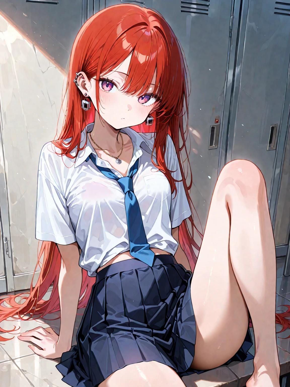 Rikosakurauchi, Riko Sakurauchi, (Brown eyes:1.5), hair between the eyes, by the wide, (Red hair:1.5), (Little mom:1.2),
BREAK glasses, high advanced breeding , jacket de sport, red jacket de sport, bow, bowtie, collar shirt, jacket, long sleeves, pleated skirt, (((undressing: 1.5))), (((taking off her skirt: 1.33))), (((showing the ass, no panties))), (((Pussy))), sad smile rest looking at viewer, lying on the desk , ((open legs: 1.4)), backwards, showing the ass
romper en el interior, classroom,
BREAK (masterpiece:1.2), Best Quality, High resolution, unity wallpaper 8k, NSFW,(illustration:0.8), (beautiful detailed eyes:1.6), extremely detailed face, perfect lighting, Extremely detailed CG, (perfect hands, perfect anatomy),