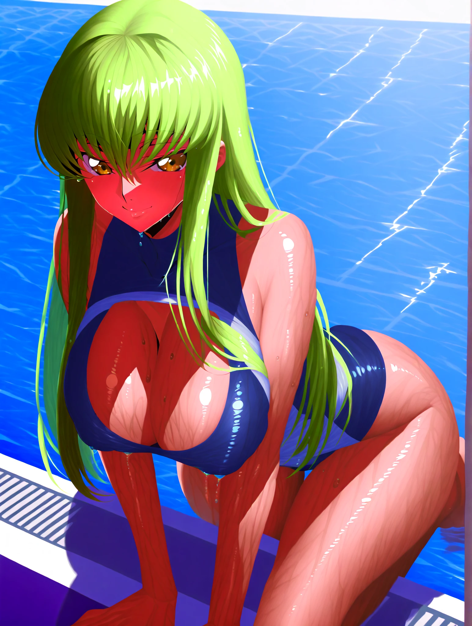 From the dense jungle floor, the jade-green Giantess Goddess with amber eyes towers over the treetops in a gown of woven leaves and vines. Her steps crush everything in her path, and normal-sized humans are no match for her strength. She scoops them up with ease, their futile struggles only heightening her arousal. "Fight all you want," she taunts, "it just makes it more fun."