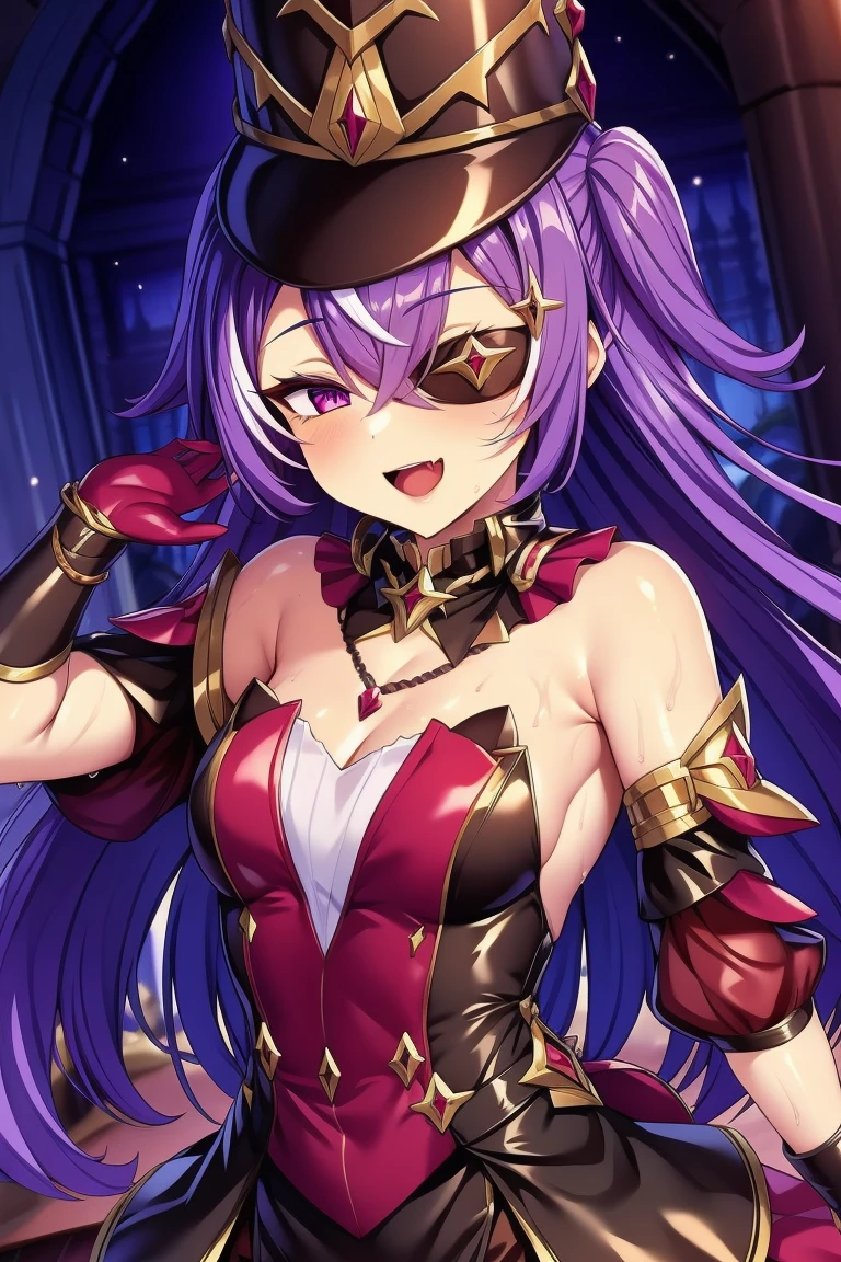 realistic woman is wearing purple, making victory sign with. The image has cinematic and dynamic composition <lora:8_bsw_bs1_32:1>