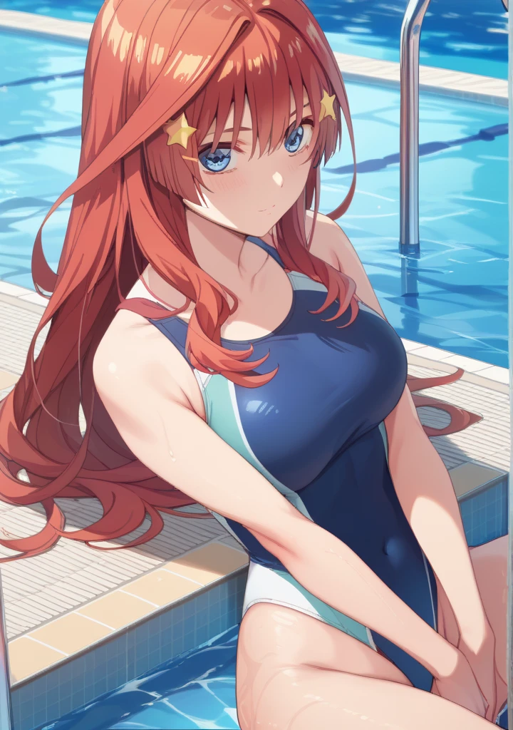 (masterpiece, best quality) ,(high resolution,weak outline),(textile shading), BREAK ((1girl, Silence Suzuka)), BREAK (breast cleavage, beautifuly shaped breasts, big breasts), BREAK ((beautiful eyes, green eyes)), BREAK ((long hair, orange hair)), BREAK (((school pool background))), BREAK ((shot from bottom)), ((blush on the face, embrassed)), ((horse ears, horse tail)), BREAK ((white shirt)),((bikini under clothes)) , ((see-through)),