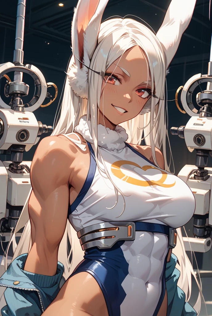 masterpiece, best quality, extremely detailed, (((Anthropomorphism))),((Dumbbell turned into a girl)), (muscular),sexy costume,