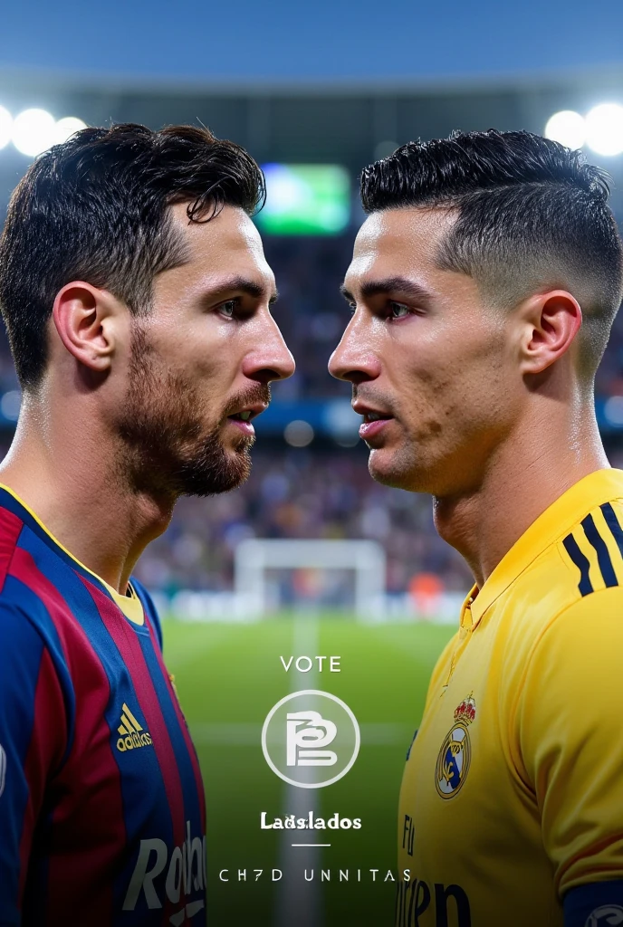Generates Messi kissing Cristiano Ronaldo