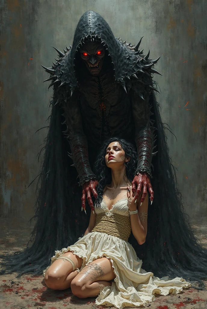 Female god raped doctor Bloody face