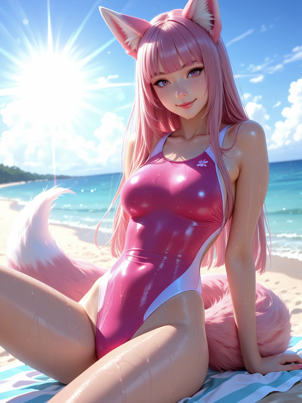 One Barbie, ((Full body)),8th class, Blue eyes, Smiling face, Hair loss swaying in the wind, Hip Hop Singer Pose, Dressed in hip-hop style,White Bikini,swarovski,pasties,With a pink bow on the arm, Fashion, Extremely high quality, high details, 8K, clean back ground, in studio, ((Full body shot)),Align your fingers neatly,Accurate Hand Modeling,wave her hand,