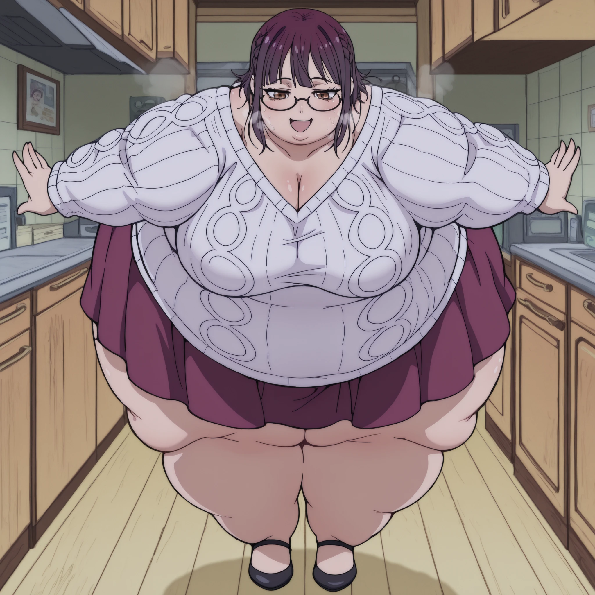 Fat obese woman