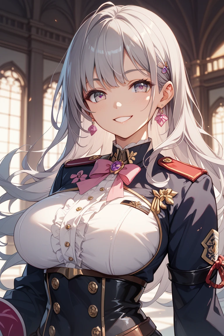 1girl, large breasts,blush, <lora:VenetoOriginV1[venetoorigin]:0.8>,venetoorigin,cleavage, cowboy shot,(nipples),((topless)),leaning leaning forward, (((v arms))), heart-shaped pupils, open mouth, blush,