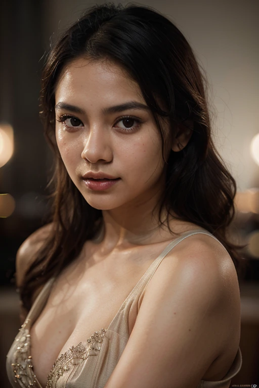 Photoreal, hyper realistic, realistic, smooth lighting, Improving movie lighting quality, 8k, ((1 girl)), 20 year old girl, view audience, realistic lighting, Backlight, facial light, ray tracing, brighter light, Top quality real texture skin, Close-up from the chest up, T-shirt, Enhances the beauty of skin texture