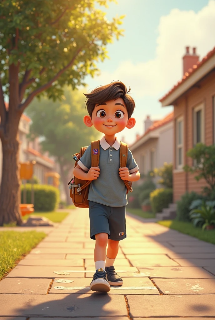 Child goes to school