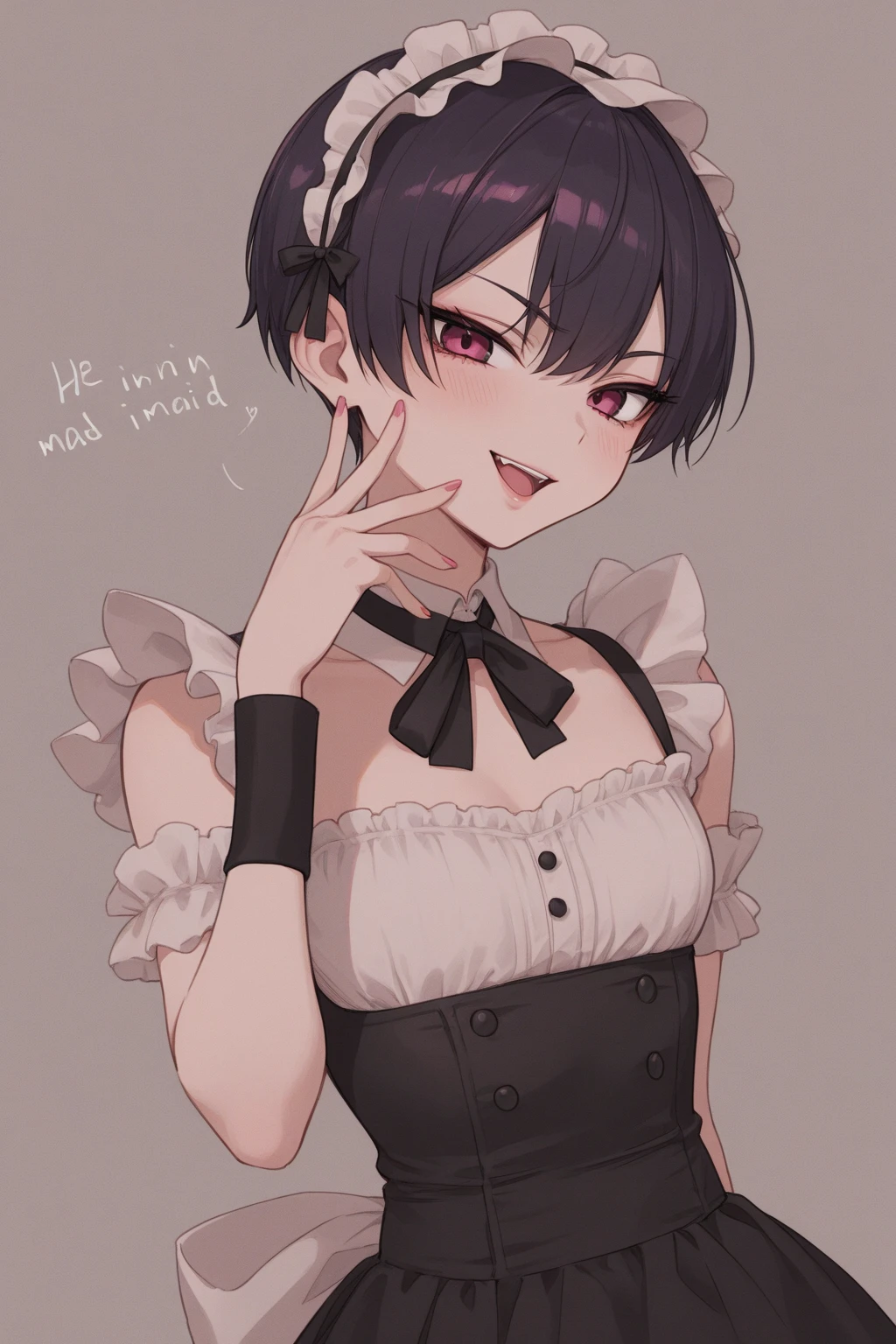 ((masterpiece)),((best quality)),((ultra-detailed)),an extremely delicate and beautiful,vibrant colors, (ultra detailed beautiful face and eyes), finely best quality illustration, expressive eyes, beautiful light,smile,
(gleaming skin),8k_wallpaper,((otokonoko,1boy,))
(masterpiece, best quality), detailed writing, detailed face, 8k, (semi photo realistic),
,,,(kawaii:1.5),(muscle),
(((boy,otokonoko)))
,(bulge:1.18),abs,(flat chest:1.18),(muscle:1.18),(happysmile),(((boy hair,short hair))), (giggle:0.7),(((bulge,flat chest))), tanned skin,(((maid,cute underwear,
Lying in bed, whole body,
))),
、(Glossy skin、be sweaty:1.4)、absurderes、Looking at the camera、depth of fields、(thick thight:1.0),
male focus, solo, otoko no ko, maid headdress, black hair, maid, blush, PINK eyes, navel, looking at viewer, bow, mole, blue hair, underwear, sweat, bulge, mole under eye, multicolored hair,