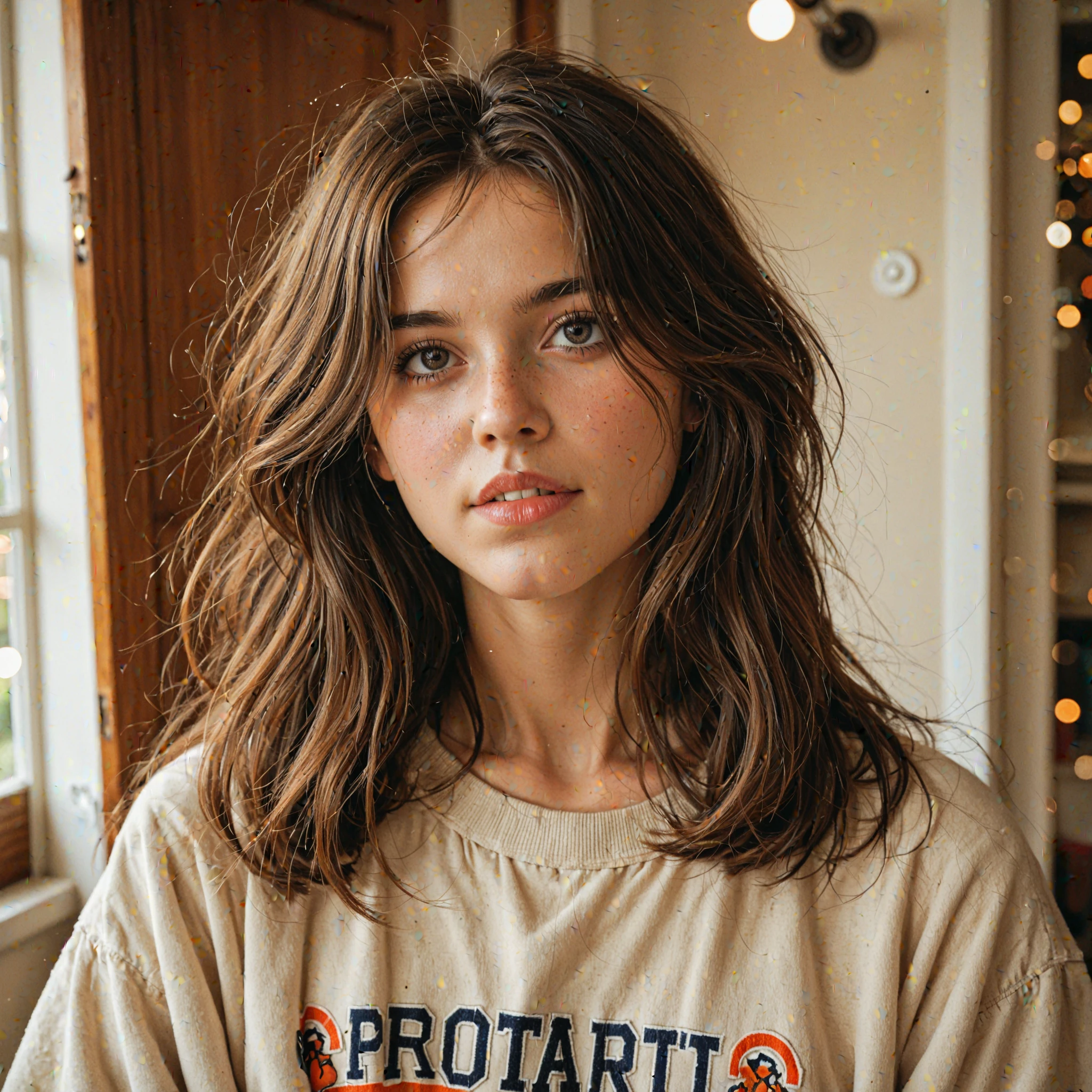 photo of beautiful (K414G3rb3r-140:0.99), a woman, perfect hair, (modern photo), wearing a (crew neck t-shirt:1.2) and long pants with jewelry, portrait, 85mm, (analog, cinematic, film grain:1.3), (Martian Agricultural Dome, Dome with hydroponic farms and advanced cultivation techniques for Mars.), detailed eyes, professional pose, painted lips, (epiCPhoto), (looking at viewer:1.1), (cinematic shot:1.3), (natural lighting, lit from above), <lora:add_detail:0.5>