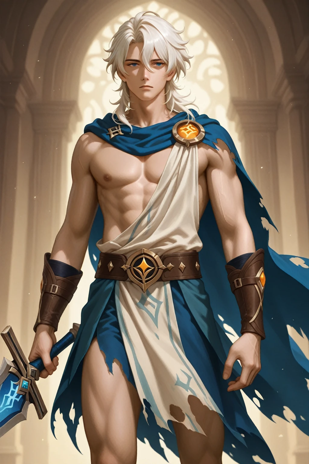 Photorealistic, cameron crovetti look-alike, 10 year old, ancient greece clothing, neutral background, blue eyes, blonde, short hair, boy, son of Zeus, cinematic lighting, unreal engine 5, cinematic color grading, 32k, super resolution, global illumination, photoshoot, dynamic pose, centered, photography