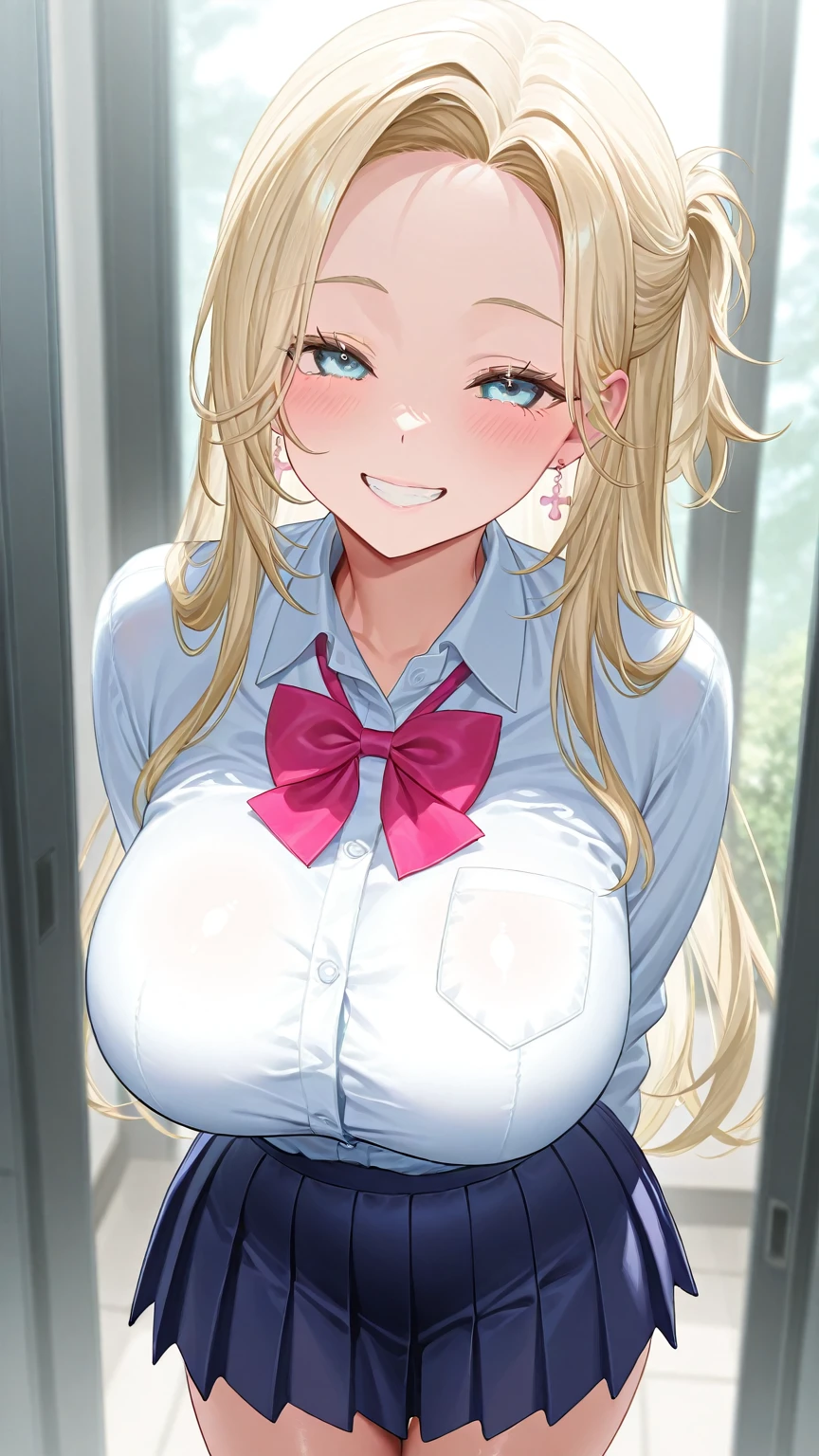 ((Highest quality)), ((masterpiece)), (detailed), One girl, sexy crying park primary school student nipples naked blond hair long hair 巨乳