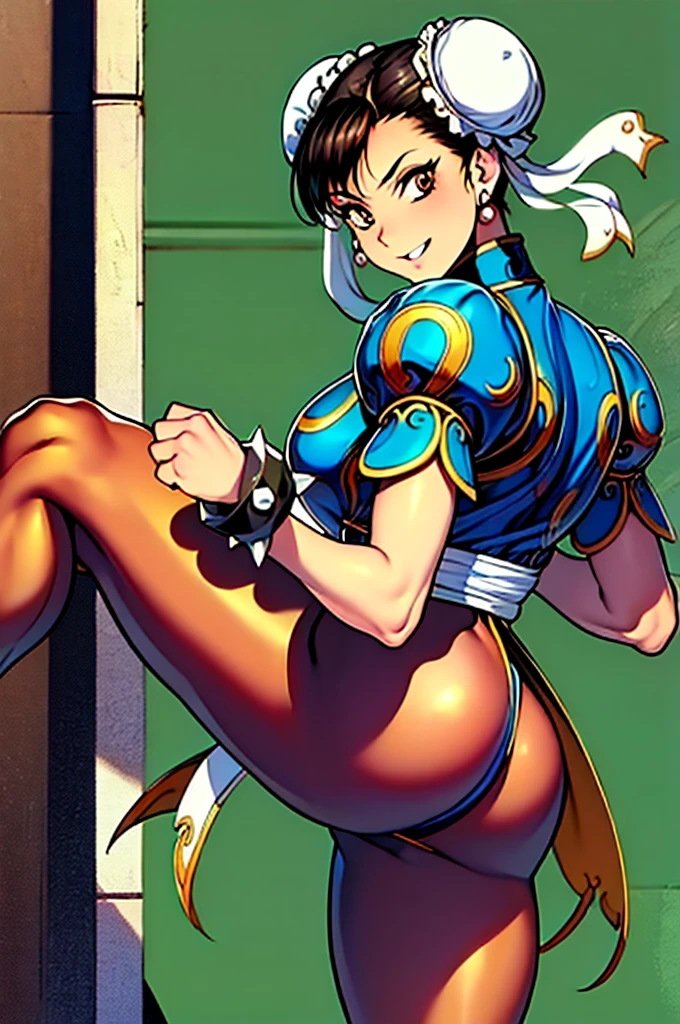 excel, orange hair, smile, fang, open mouth, green eyes,standing, medium breast, pants, pullover, , full body,knight pullover,, fantasy cyberpunk city magic, martial arts, martial pose, entire body, full body, posing, refsheet, full body,, pullover,refsheet, full body, big breast, ponytail