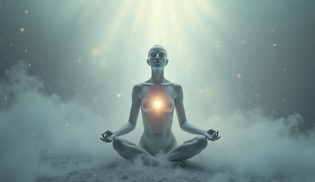Sign of the human soul meditating