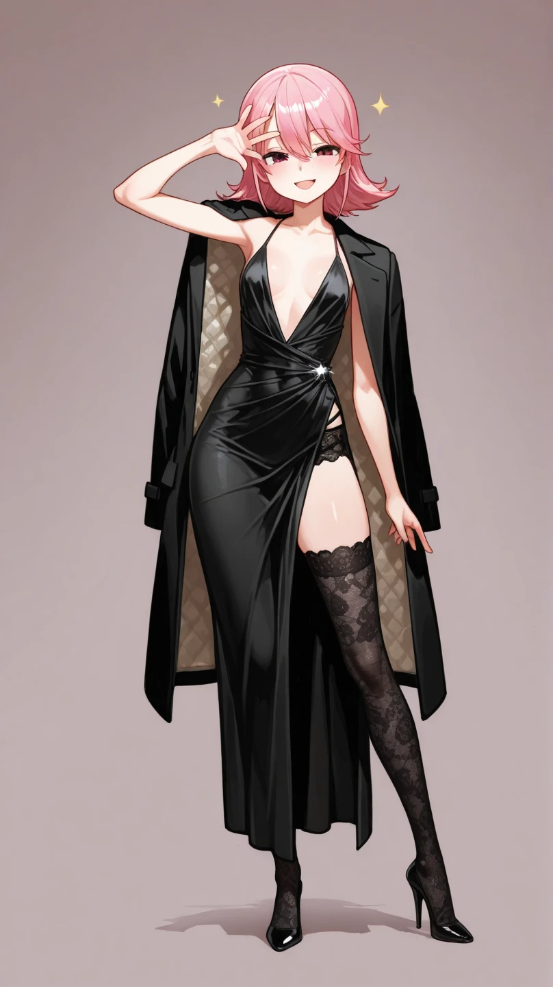 ((best quality,4k,highres,masterpiece:1.2)),((character concept art)), 1 female, age 21, German origin. With her platinum blonde hair, icy blue eyes, and an enigmatic aura, she exudes an irresistible allure. Known in the art world as a resourceful and cunning art dealer, Elsa's rumored shadowy past only enhances her intriguing persona. Her body language is as captivating as her intellect, always exuding confidence and sophistication. She is wearing a tailored, sleek black Hugo Boss Style Night Gown, characterized by its luxurious satin fabric, deep V-neckline, and a flowing skirt. The gown's minimalist black color enhances her enigmatic persona. Complementing her attire is a diamond necklace that matches the sparkle in her eyes. Her shoes are Christian Louboutin high heels that add to her stature and grace. ((intricate detail)), super finely detailed hands, ultra finely detailed fingers(((ten fingers))), (standing confidently), (full body showcase), (show full body), (no logos on background), (no logo), ((plain background)), ((plain background)), (((empty background))).