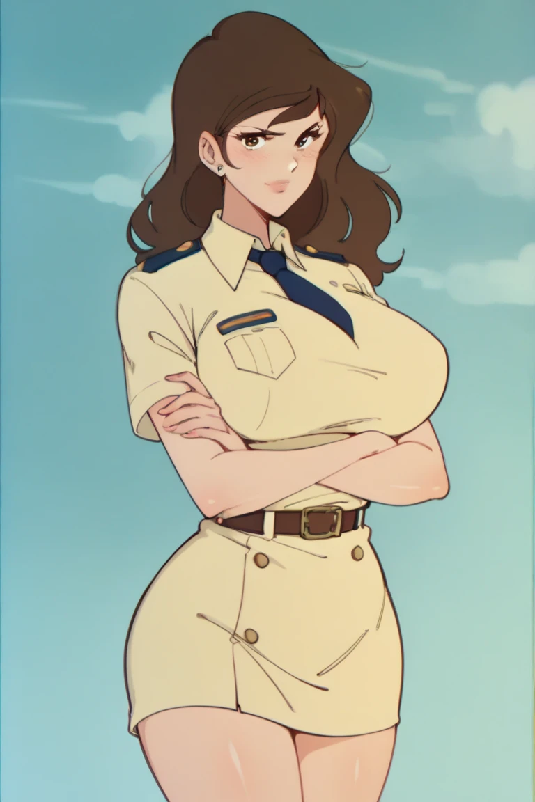 1girl,korean soldier girl,military uniform,super big breast,(P cup), hold a snipers