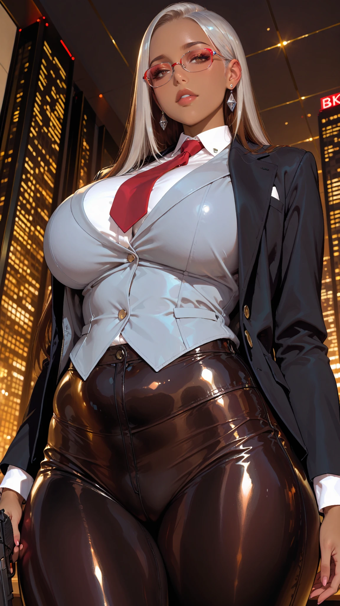 Standing, big breasts, busty, pretty face, thick body, blonde hair, eyes closed, smile, squat, M legs, exposed armpits, armpit hair, masterpiece, super mass, 4k quality, high detail, elf mother, black nun dress, no skirt, corset, tights, lace panties, cleavage, white pantyhose, sweaty, wet clothes, see-through, add_detail:1.5