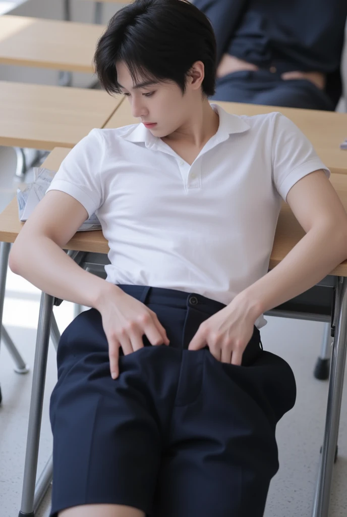 Classroom,lectern,blackboards,Panties of transparent lace,male people,Handsome guy with a big back,Hermaphroditic men,Jacket,leg loops,athletic sneakers,damp hair,flowingwater,perspire,spread their legs,Masturbation,mtu,cool guy,leg loops,lace panty,Get wet,,damp hair,The light is even,male people,Youth,leg loops,espadrilles,Lace transparent panties,cool guy,Short broken hair,spread their legs,Masturbation,cool guy,15year old,frontage,Face the computer,Earphone,intercom,microphones,androgynous male,scowling,His face was flushed,bite lips,is shy,cool guy,Slim young handsome guy,,Delicate facial features,lace panty,smooth thigh,Cocked buttocks,Open your legs,Flushed,Hermaphroditic men,Asian male,Slim young handsome guy,stocklings,smooth thigh,mtu, mascular, cool guy,Masculine face, Attractive,, ((1人))), tmasterpiece, absurderes, Best quality at best, Complicated details, (shiny skins, , Shiny oily glowing skin, shinny hair, Pale complexion), Attractive, ((musculature)), AS-Adult,