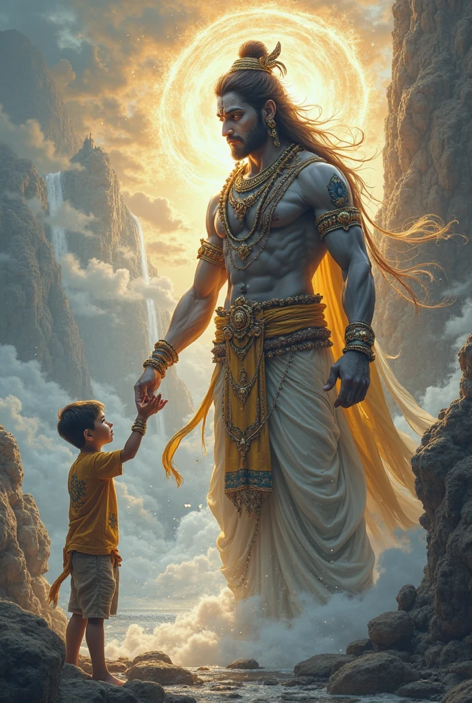 Mahadew with boy